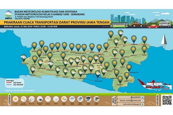 BMKG Banjarnegara Siapkan Peta Cuaca Jateng