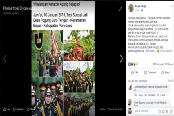 Keraton Agung Sejagat di Purworejo Jadi Viral…