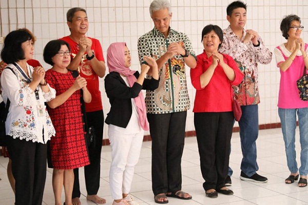 Jelang Sincia, Ganjar Pranowo Datangi Pecinan Semarang