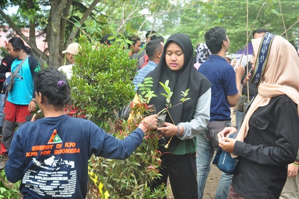 Ribuan Pendaki Tanam 2.400 Pohon di Gunung Ungaran