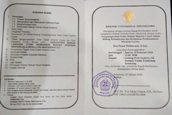 Puan Maharani Dapat Gelar Doktor HC dari Undip, Netizen Penasaran…