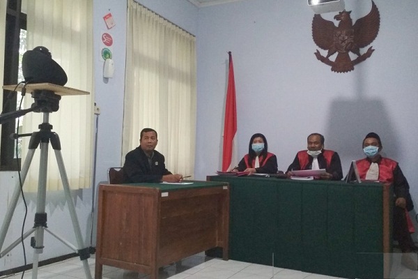 Begini Sidang Online PN Kudus Penangkal Covid-19