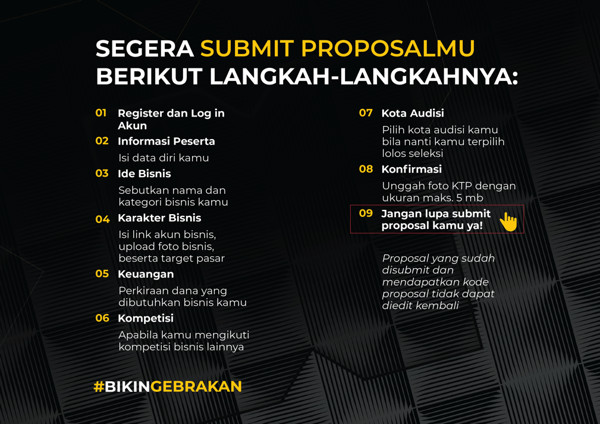 Langkah-langkah Submit Proposal DSC XI