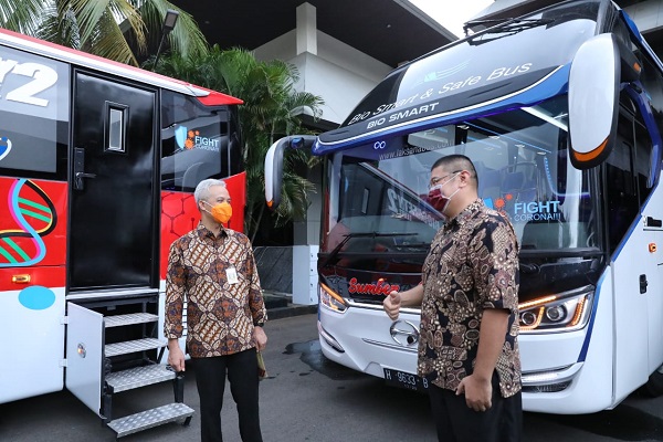 Perusahaan Karoseri Bus asal Jateng Ini Luncurkan Bus yang Aman dari Covid-19