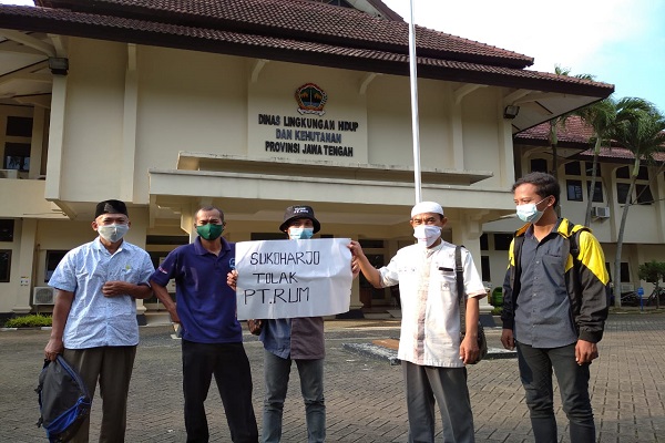 Datangi Kantor DLHK Jateng, Warga Nguter Kembali Keluhkan Limbah PT RUM Sukoharjo