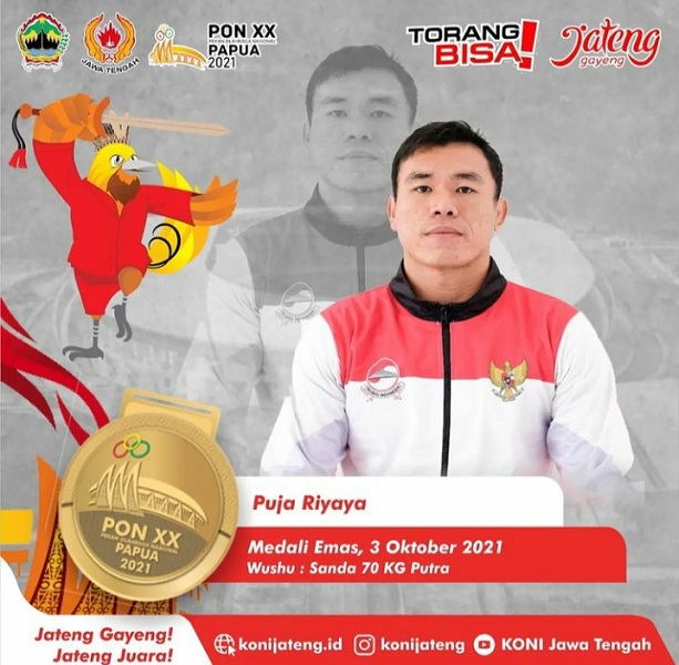 PON Papua, Atlet Wushu dan Muaythai Asal Grobogan Sumbang Emas