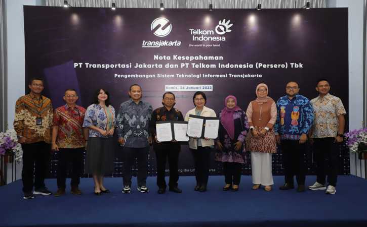 Kolaborasi Telkom dan Transjakarta akan Tingkatkan Layanan dengan Teknologi Informasi