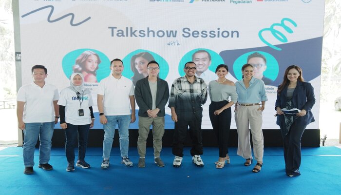 Roadshow ke-5 Kesehatan Mental Karyawan BUMN di Kalimantan Dimeriahkan Aurelie Moeremans