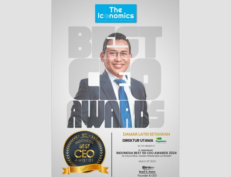Mantap, Dirut Pegadaian Sabet Penghargaan Best 50 CEO 2024 dari The Iconomics
