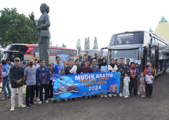 Semen Gresik dan Pemprov Jateng Berangkatkan 250 Orang Mudik Gratis dari Jakarta ke Jawa Tengah