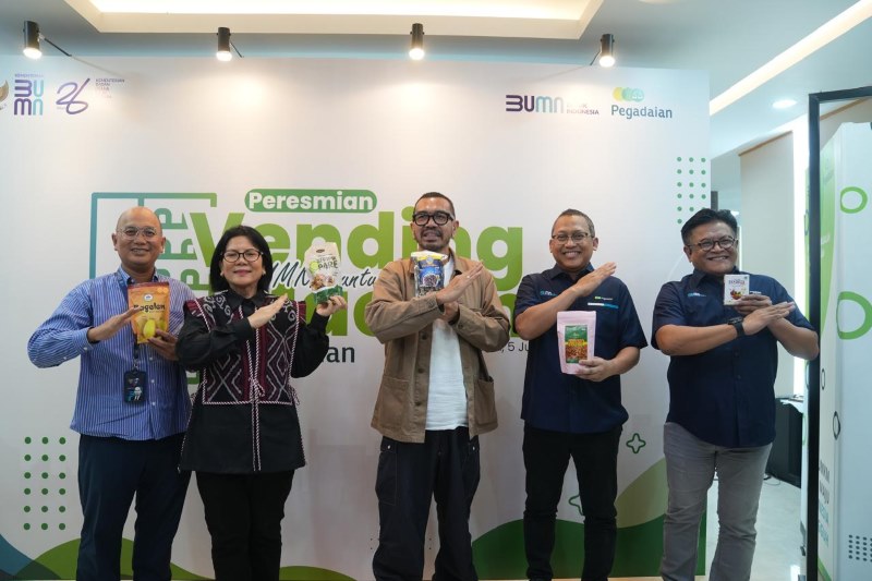 Dukung Pertumbuhan Ekonomi Berkelanjutan, PT Pegadaian Resmikan Vending Machine