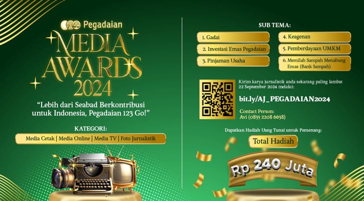 Pegadaian Media Awards 2024 Resmi Digelar, Ayo Jurnalis Ikutan!