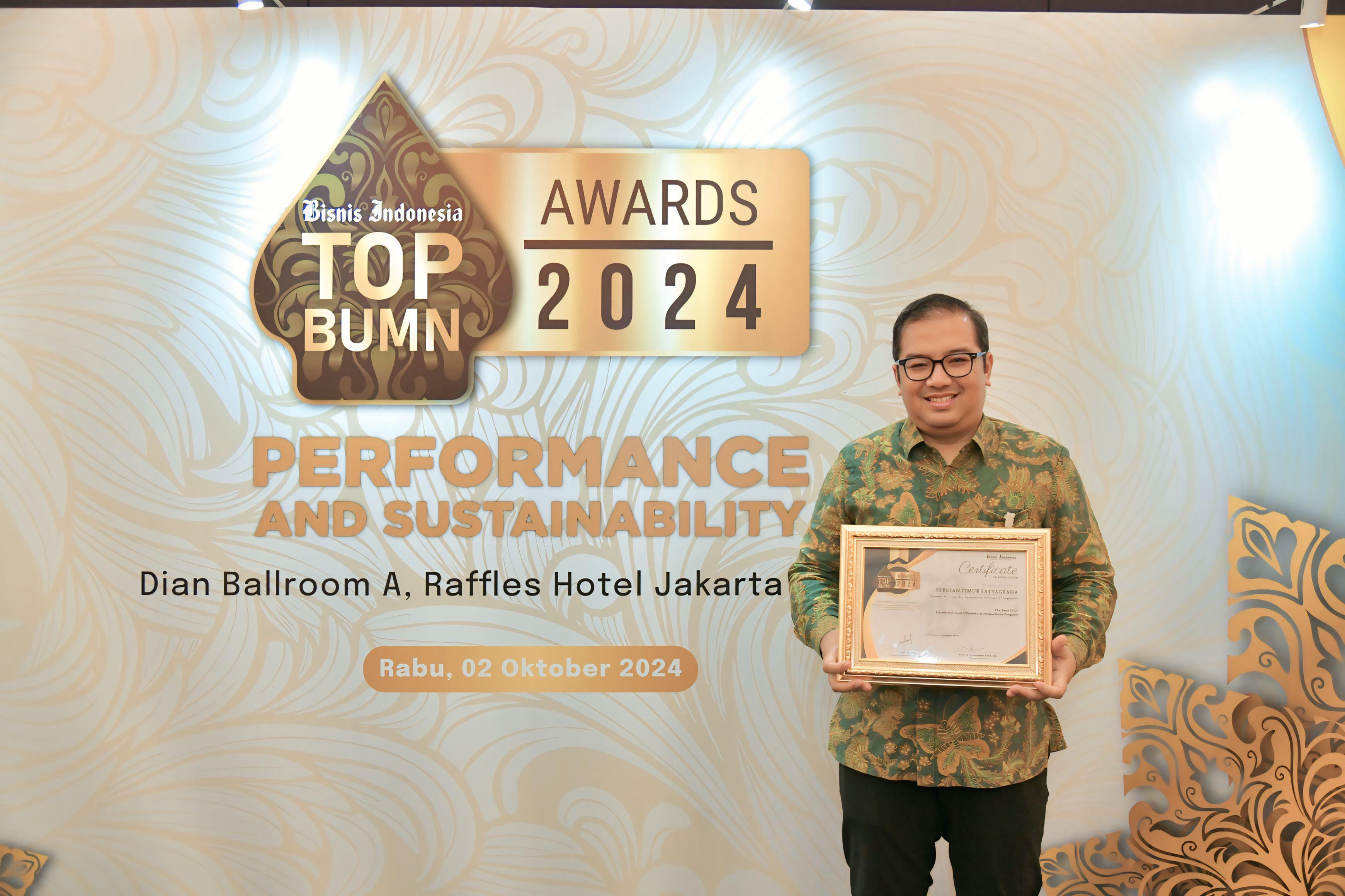 Kinerja Berkilau, Pegadaian Raih 2 Penghargaan Bisnis Indonesia Top BUMN Awards 2024