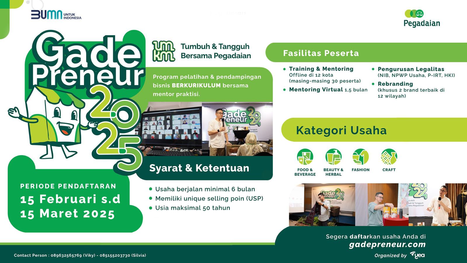 Pegadaian GadePreneur 2025 Resmi Dibuka! Ayo Calon Pebisnis Sukses segera Daftar
