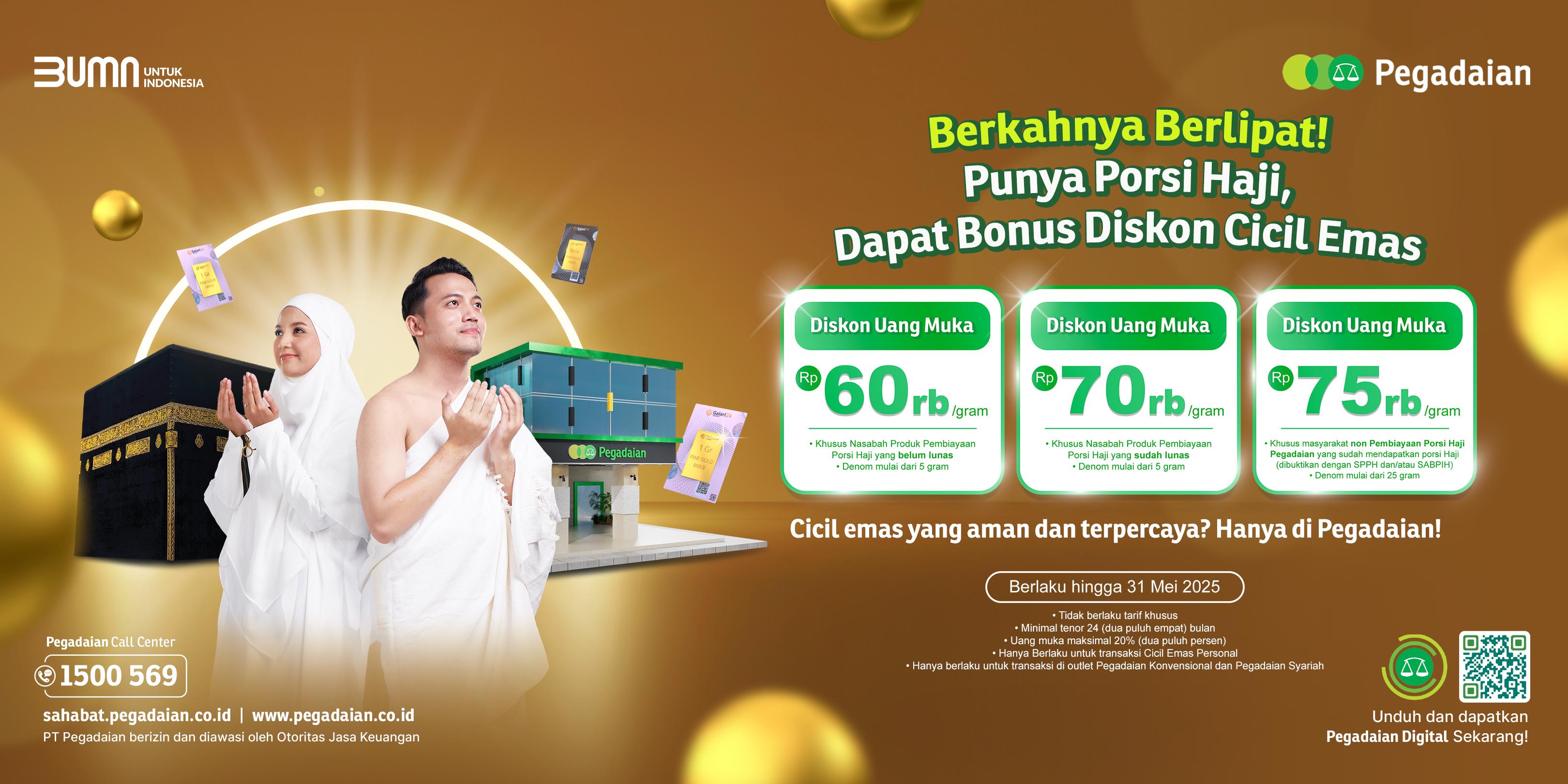 Cicil Emas di Pegadaian Dapat Diskon Uang Muka, Cek Caranya di Sini!