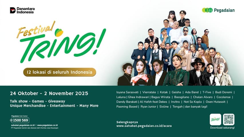 Pegadaian Gelar Festival Tring! di 12 Kota Se-Indonesia, Ini Daftar Kotanya
